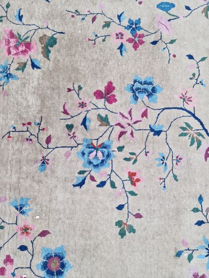 CHINESE RUG (cotton warp and weft, wool pile)...