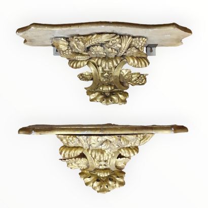 Pair of small Italian-style console tables...