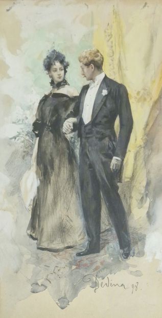 Jan DEDINA (1870-1955)
Elegant couple - 1898
MIXED...