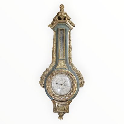 THERMOMETER BAROMETER in the Louis XVI style...