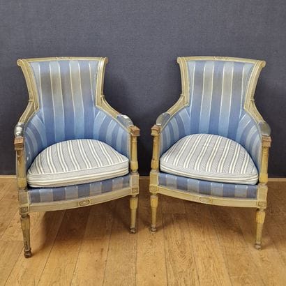 Pair of Directoire - 20th Century wood shepherd's...