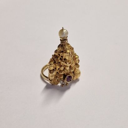 BUDDHA RING - Probably Thailand - 20th Century...