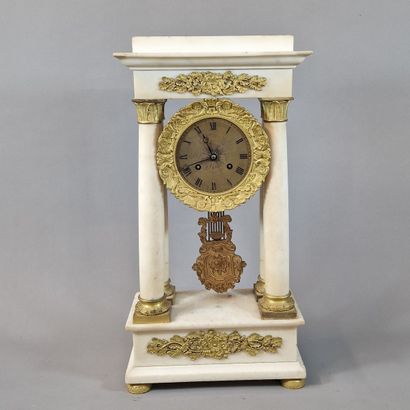 Napoleon III period white marble and gilt...