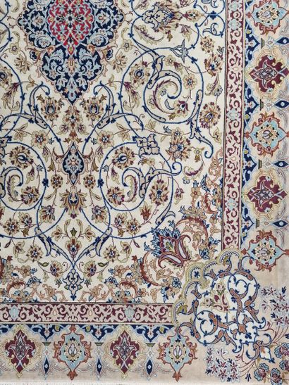 Tebriz silk carpet (warp, weft, silk velvet),...