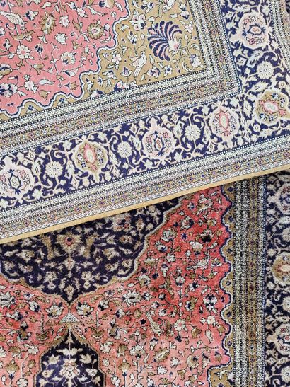SILK GHOUM CARPET (cotton warp and weft,...