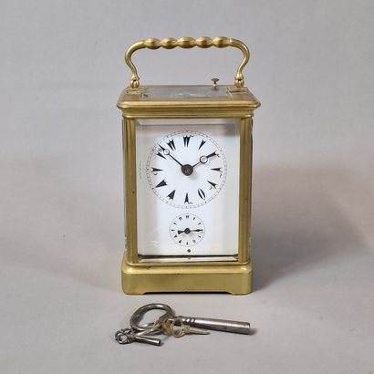 CAGE CLOCK Circa 1900 in gilt bronze and...