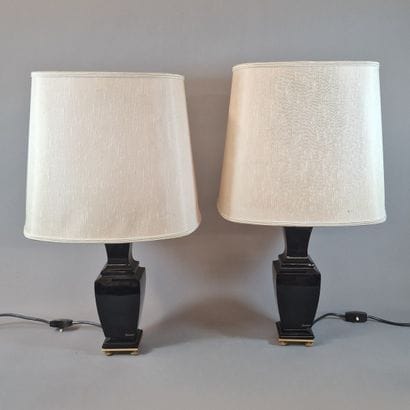 BACCARAT - PAIR OF Neoclassical style baluster...