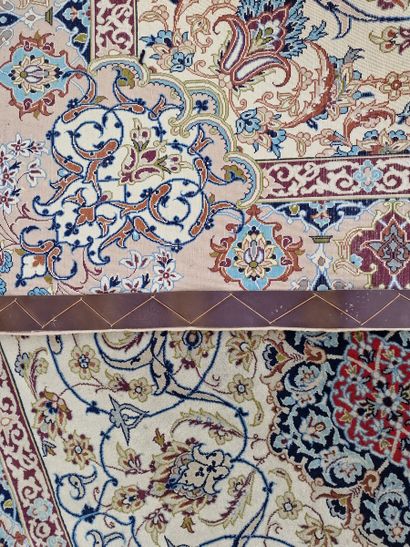 Tebriz silk carpet (warp, weft, silk velvet),...
