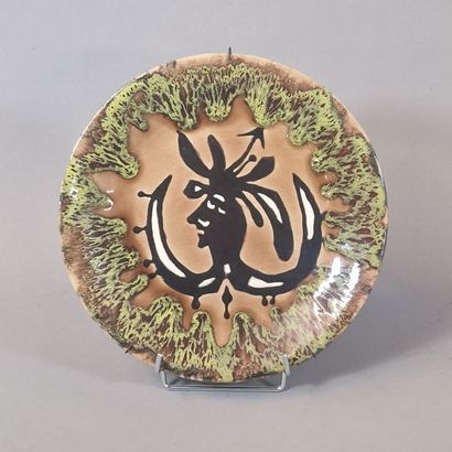 Jean LURCAT (1892-1966)
Face plate 
ENAMELED...
