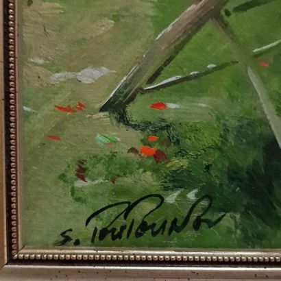 Sergueï TOUTOUNOV (Né en 1958)
Pot de géranium...