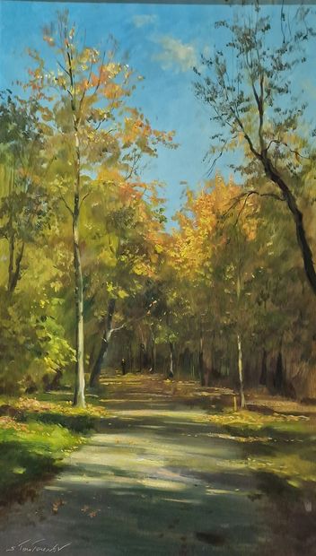 Sergueï TOUTOUNOV (Né en 1958)
Allée de parc...