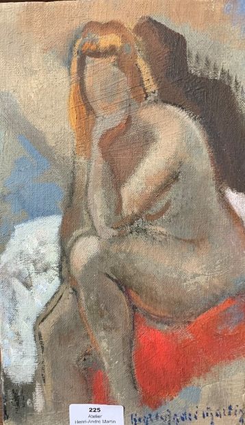 225/ Henri-André MARTIN (1918-2004)
Nu roux...
