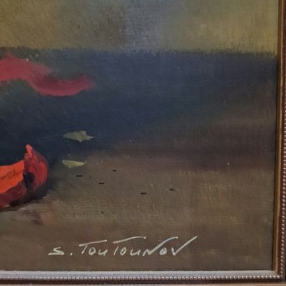 Sergueï TOUTOUNOV (Né en 1958)
Vase de coquelicots...