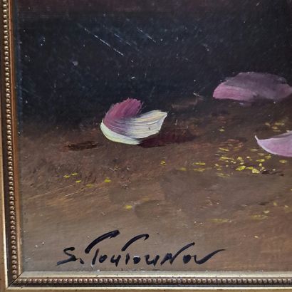 Sergueï TOUTOUNOV (Né en 1958)
Fleurs roses...