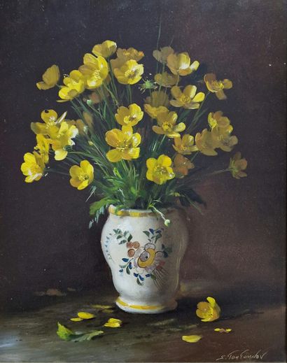 Sergueï TOUTOUNOV (Né en 1958)
Vase de boutons...