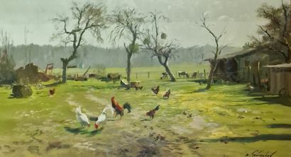 Sergueï TOUTOUNOV (Né en 1958)
Basse-cour...