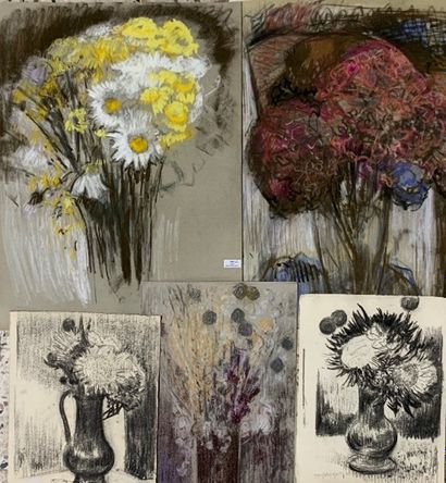 968/ Henri-André MARTIN (1918-2004)
Vases...
