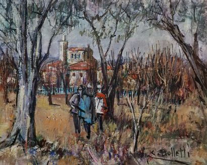 César BOLLETTI (c.1915-1995)
Chasseurs
HUILE...