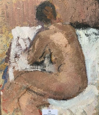 70/ Henri-André MARTIN (1918-2004)
Nude seated...
