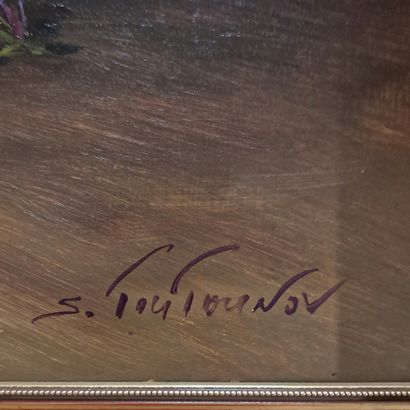 Sergueï TOUTOUNOV (Né en 1958)
Vase de lilas
HUILE...