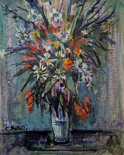 César BOLLETTI (c.1915-1995)
Fleurs des champs
HUILE...