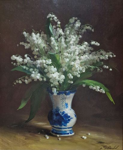 Sergueï TOUTOUNOV (Né en 1958)
Vase de muguet
HUILE...