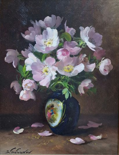Sergueï TOUTOUNOV (Né en 1958)
Fleurs roses...
