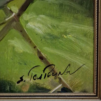 Sergueï TOUTOUNOV (Né en 1958)
Pot de géraniums...