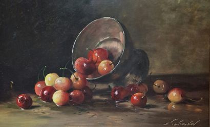 Sergueï TOUTOUNOV (Né en 1958)
Cerises et...