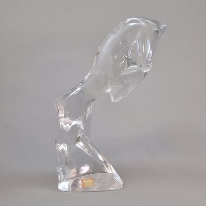 BACCARAT CABRE HORSE STATUETTE in molded...