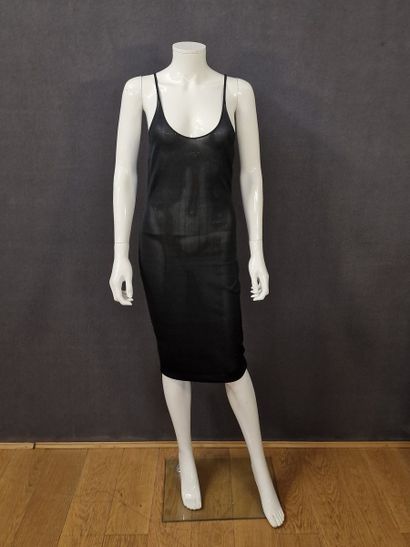 ALAIA - Strapless black mesh dress. 
SIZE...