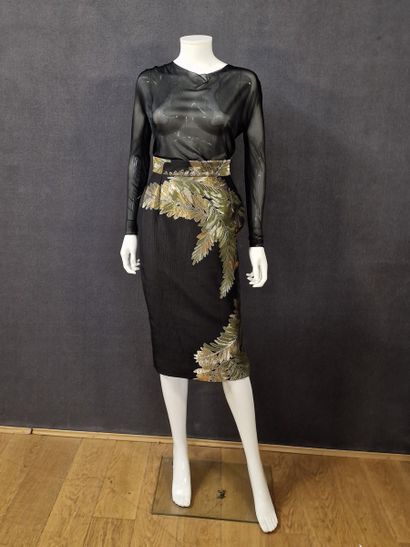 GUCCI - ENSEMBLE consisting of a black knit...