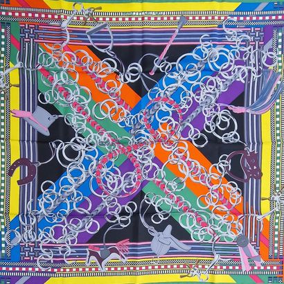 HERMES PARIS MADE IN FRANCE - CARRE in printed...