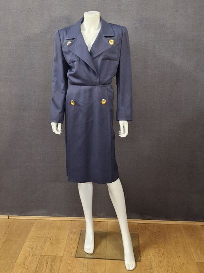 GIVENCHY PAPER PATRON - Navy wool dress....
