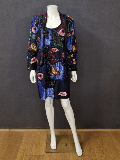 Ella SINGH POUR ESCADA - Beaded, sequined,...