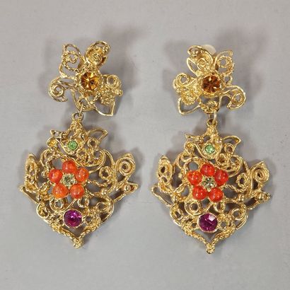 Christian LACROIX - PAIR OF EAR PENDANTS...