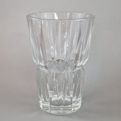 SAINT LOUIS - CAMARET MODEL VASE in cut white...