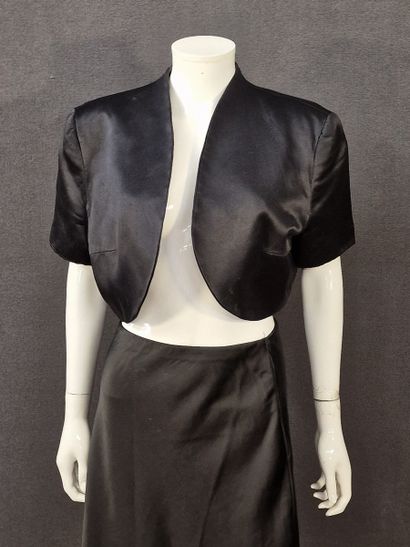 ESCADA COUTURE - Black satin BOLERO.
(Threads...