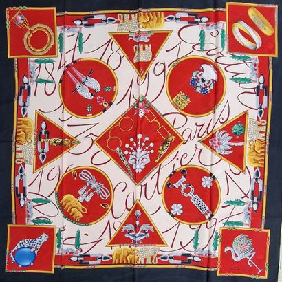 Must de CARTIER - CARRE in printed silk crepe...