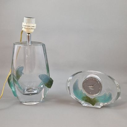 DAUM FRANCE - Modern LAMP and PENDULETTE...