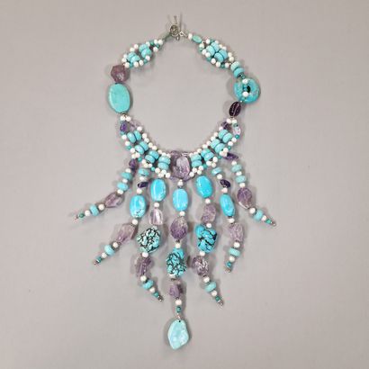 Modern Bohemian-style DRAPERIE NECKLACE with...