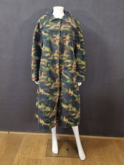 ROCHAS - OVERSIZE TRAPEZE COAT in water-repellent...