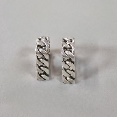 HERMES PARIS MADE IN FRANCE - Pair of silver...