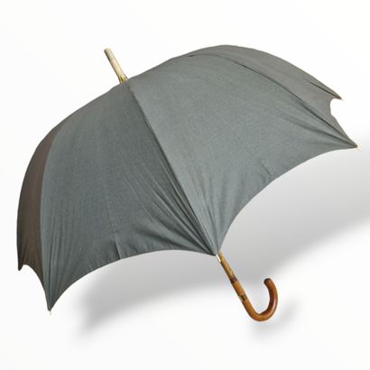 HERMES PARIS - PARAPLUIE in khaki canvas,...