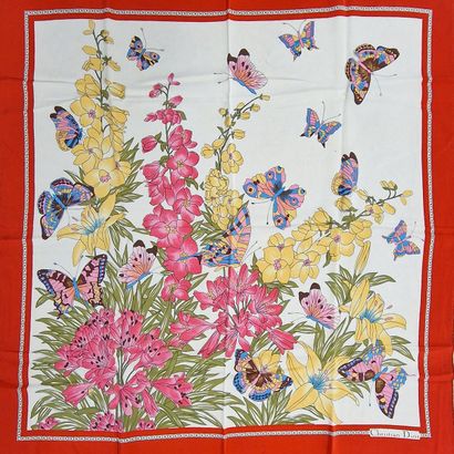 Christian DIOR - CARRE in multicolored printed...