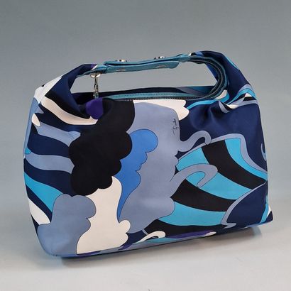 Emilio PUCCI - 27cm BAG in silk twill printed...