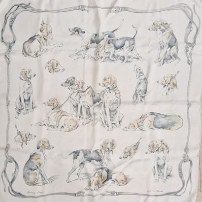 HERMES PARIS MADE IN FRANCE - CARRE en twill...
