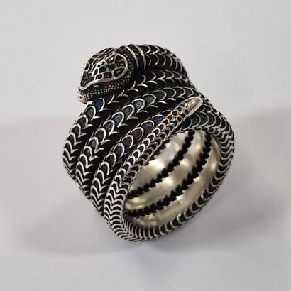 GUCCI - LARGE ANNEAUen argent 925 millièmes...