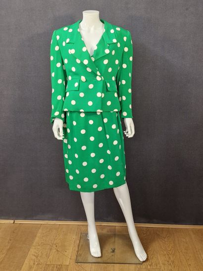 GIVENCHY - PAPER PATRON - Green silk crepe...