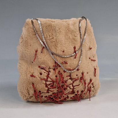Gianni VERSACE - 20cm BAG in beige castorette...